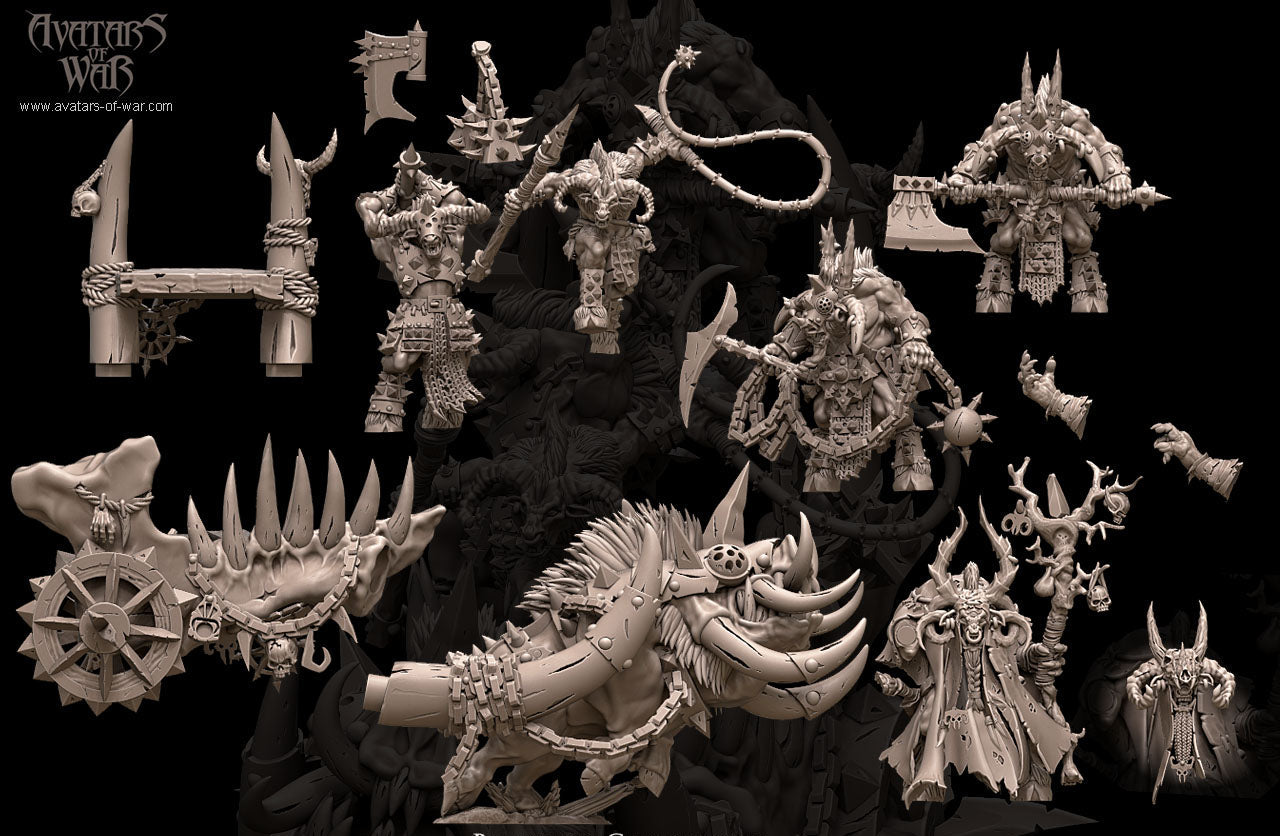 Beastmen Chariot Multi-Part Kit