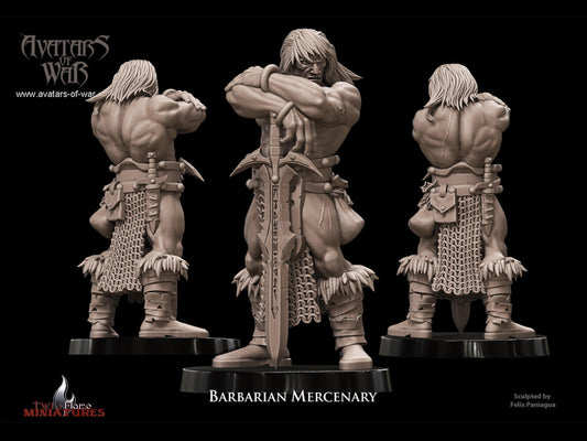 Barbarian Mercenary | Male Warrior with Great Sword