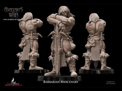 Barbarian Mercenary | Male Warrior with Great Sword