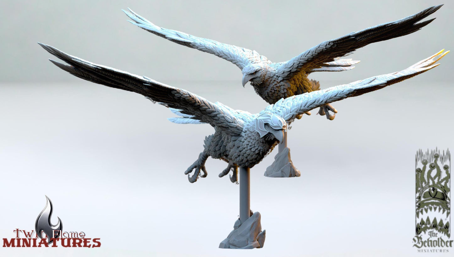 Wood Elf Commander on Royal Eagle with 3 Eagle Companions