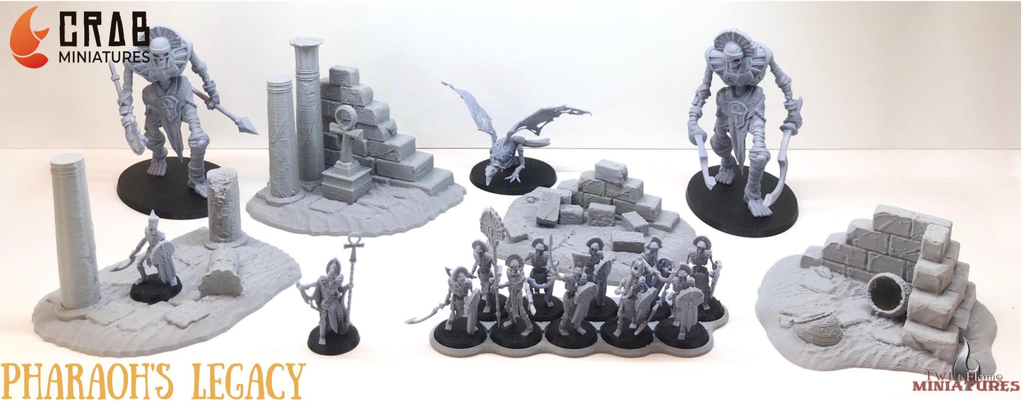 Multi-part Giant Undead Skeleton with Head & Weapon Options