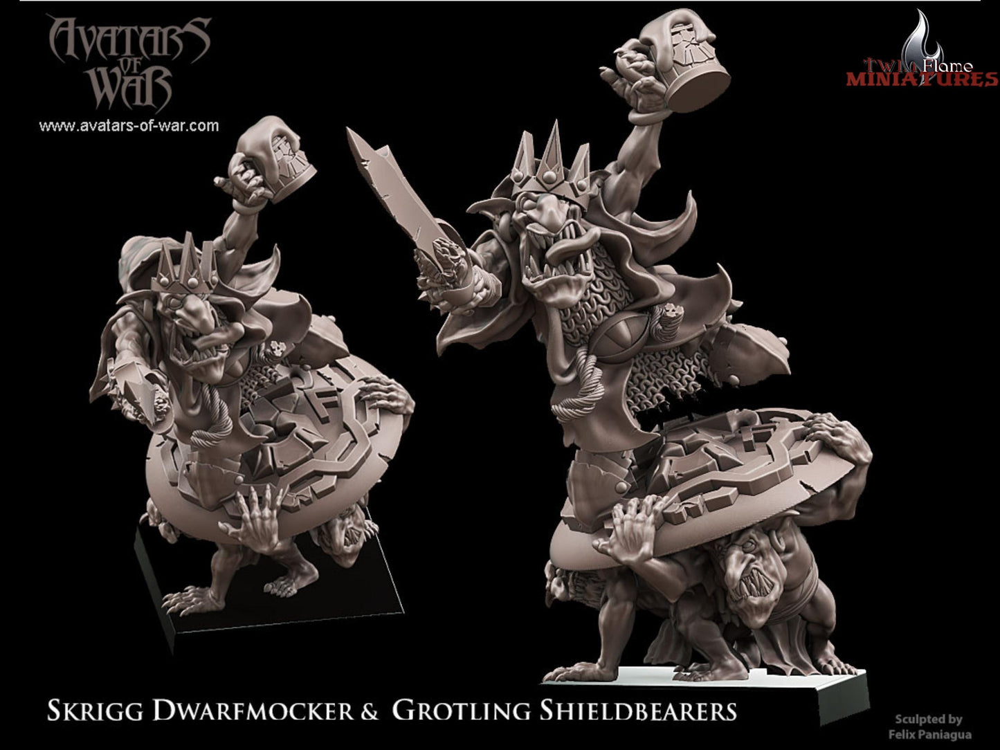 Goblin King 𝐒𝐤𝐫𝐢𝐠𝐠 𝐃𝐰𝐚𝐫𝐟𝐦𝐨𝐜𝐤𝐞𝐫 & 𝐆𝐫𝐨𝐭𝐥𝐢𝐧𝐠 𝐒𝐡𝐢𝐞𝐥𝐝𝐛𝐞𝐚𝐫𝐞𝐫𝐬
