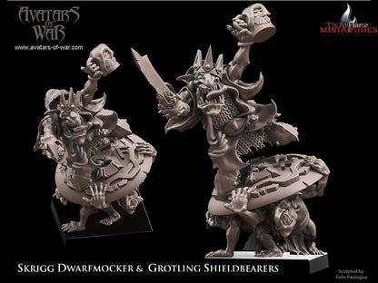 Goblin King 𝐒𝐤𝐫𝐢𝐠𝐠 𝐃𝐰𝐚𝐫𝐟𝐦𝐨𝐜𝐤𝐞𝐫 & 𝐆𝐫𝐨𝐭𝐥𝐢𝐧𝐠 𝐒𝐡𝐢𝐞𝐥𝐝𝐛𝐞𝐚𝐫𝐞𝐫𝐬