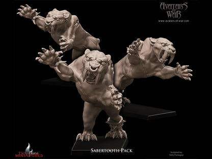 Sabertooth Beast Pack | Tribal Monster Allies & Predators