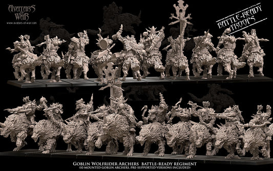 Goblin Wolfrider Archers Battle-Ready regiment
