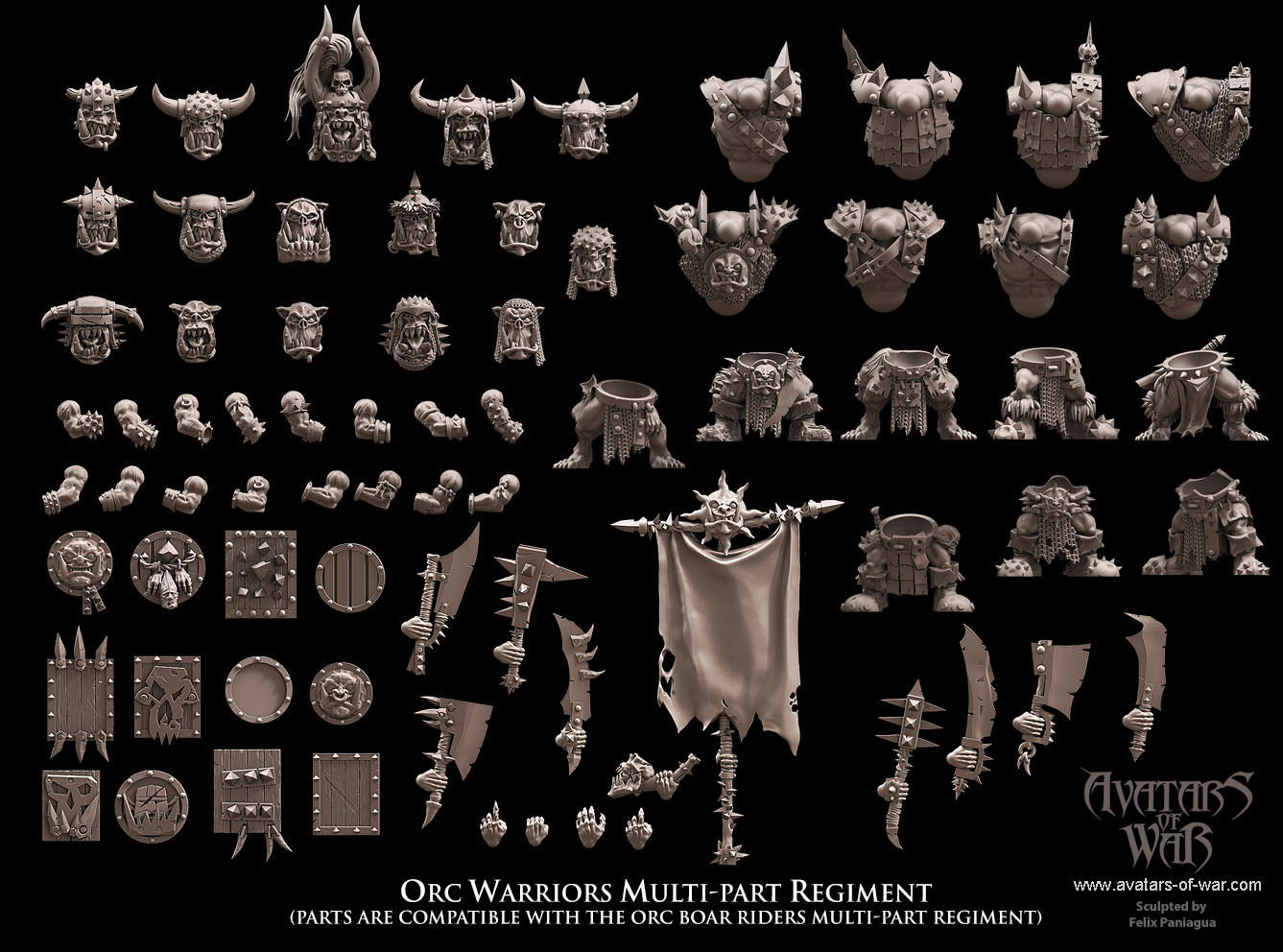 Orc Warriors Multi-Part Regiment