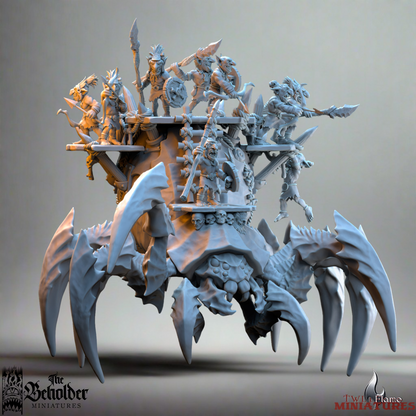Goblin Warriors Riding Behemoth Giant Spider