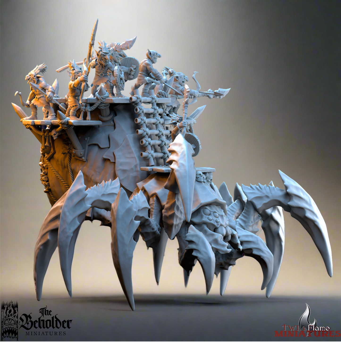 Goblin Warriors Riding Behemoth Giant Spider